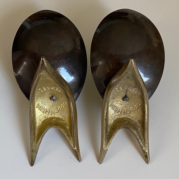 VTG I MCM I Oppenheim Israel I Art Deco Candle Holders - Picture 5 of 16